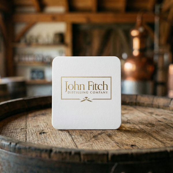 "John Fitch" Cork-back coaster